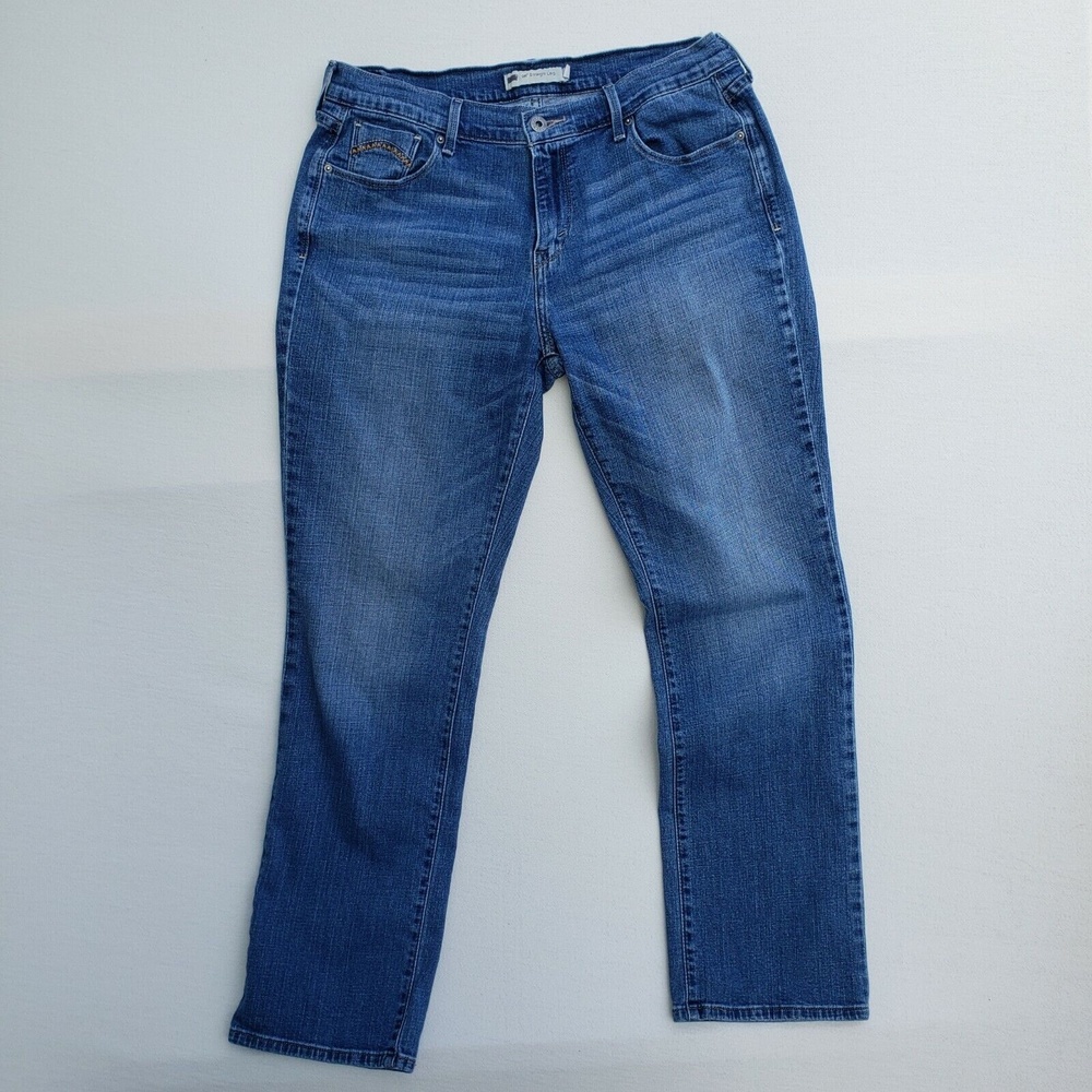 Women's Levi's 505 Straight Leg Jeans Size 12 Stretch 34X30.5